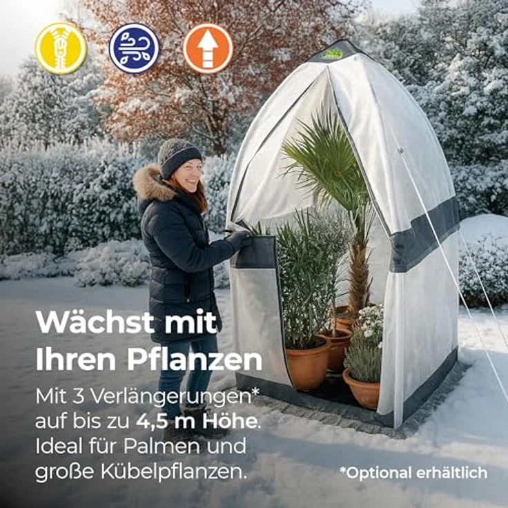 Foliengewächshaus Winter 'TROPICAL ISLAND M', H150xB130xT130cm - Biogreen – Bild 4