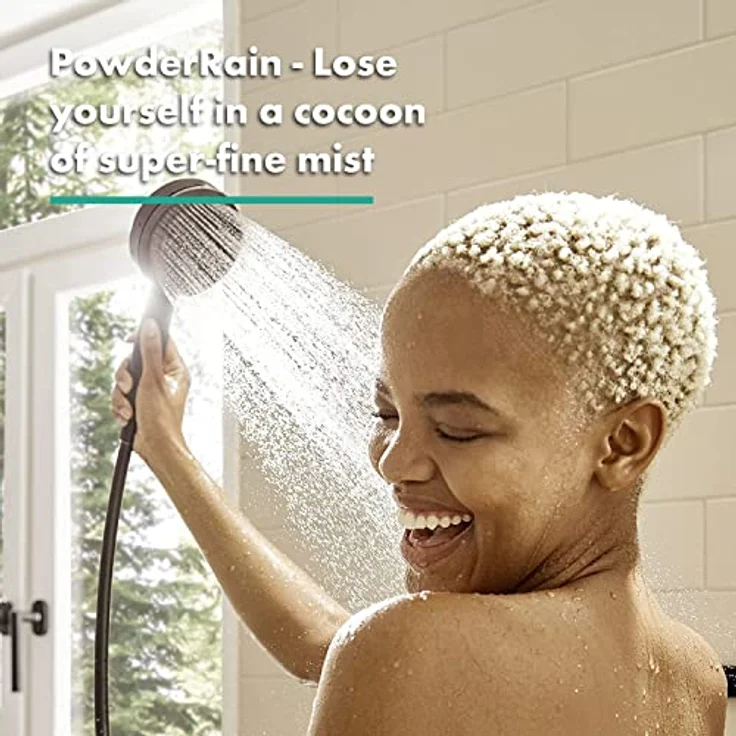 Hansgrohe Handbrause Pulsify Select S, 10,5cm, 3 Strahlarten Relaxation, PowderRain, IntenseRain, Massagestrahl - Zeitlose Wohlfühldusche – Bild 3