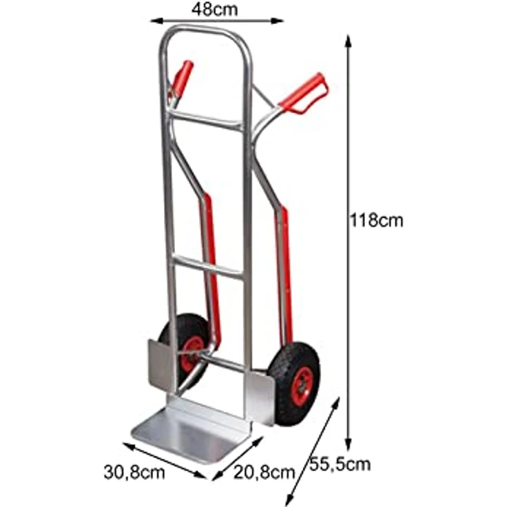 PEREL - OHT10 Robuste Aluminiumrahmen Sackkarre, Belastung 200 kg 175935 - Preisvergleich – Bild 3