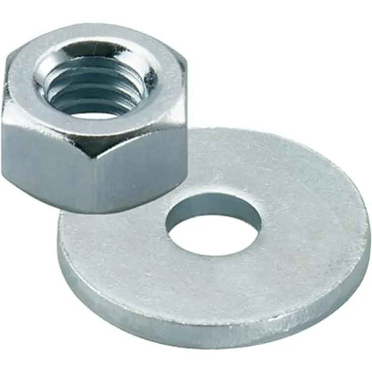 Fischer 50x Muttern/Scheiben M 8 für FIS A Ankerstangen, nicht rostender Stahl A4, Schlüsselweite 13