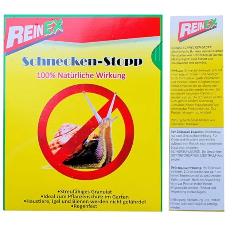 REINEX Schneckenstopp 1,5kg, Granulat zur Bekämpfung von Schadschnecken, regen- und windfest, für ökologischen Anbau geeignet – Bild 4