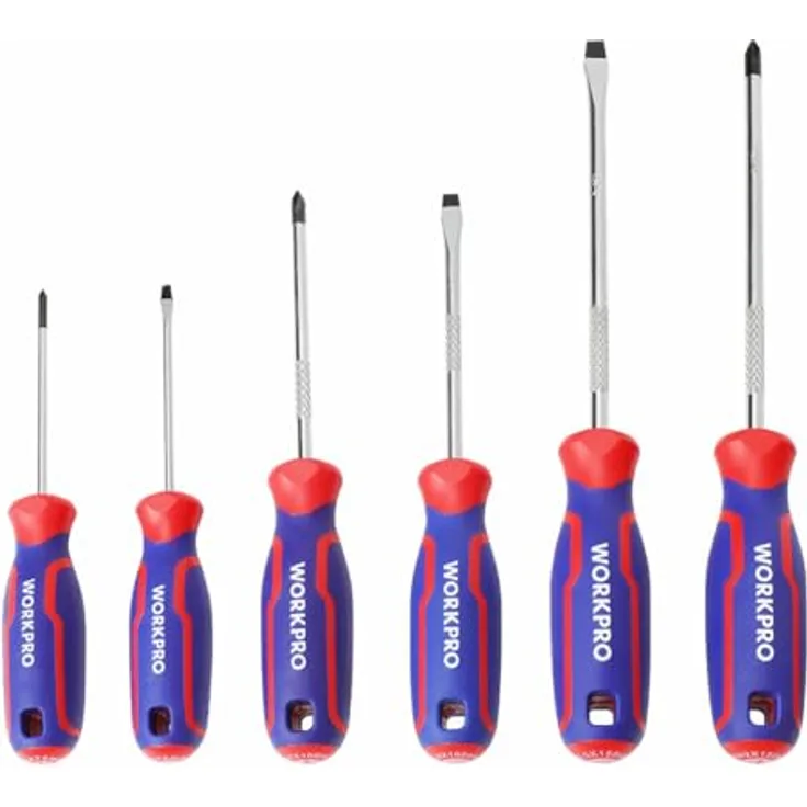 WORKPRO Schraubendreher-Set, 6-teilig, mehrfarbig