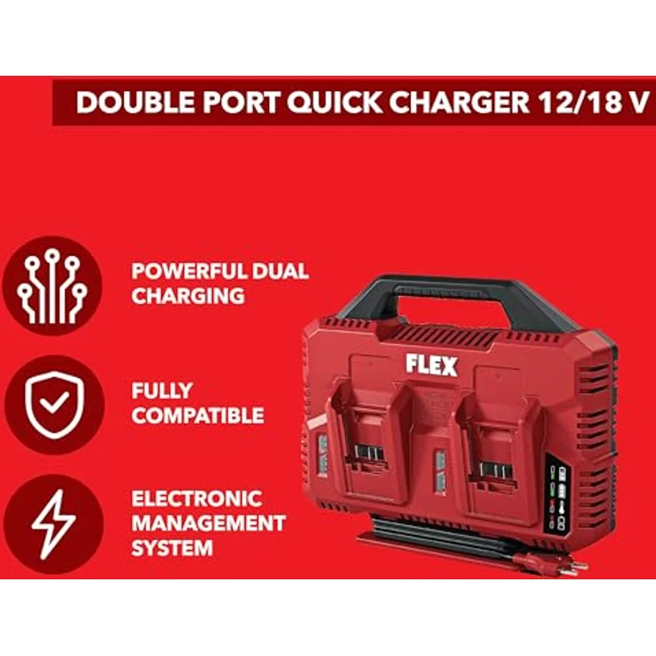 FLEX Doppel-Schnellladegerät 12/18 V CA SP 2x12/18, mit Ladezustandsanzeige und kompakter Wandmontagevorrichtung – Bild 6