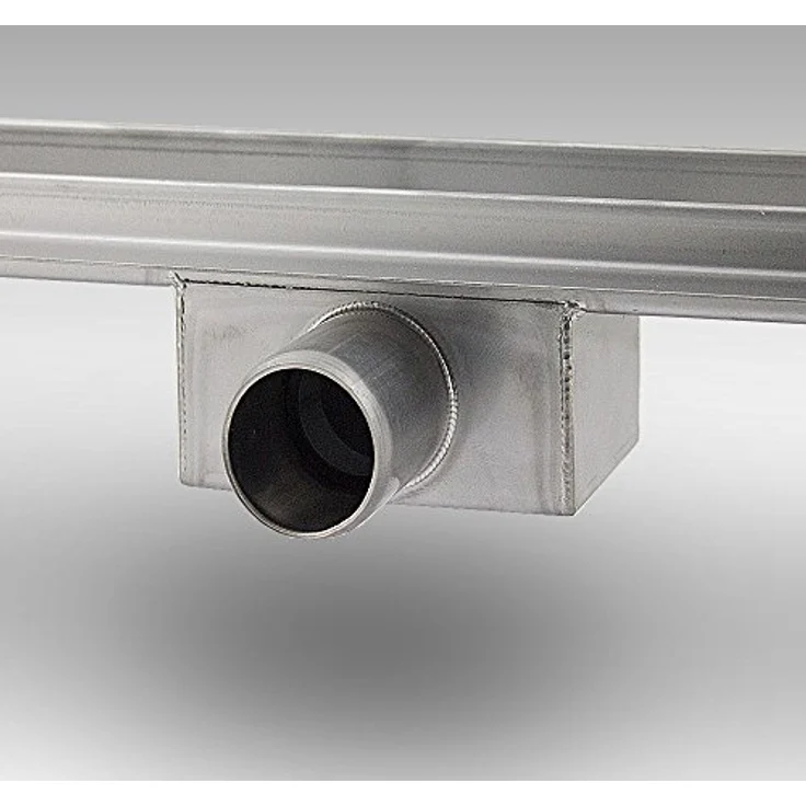 MS-Point Edelstahl Duschrinne 140 cm, beflesbar mit Siphon, gebürsteter Look – Bild 5