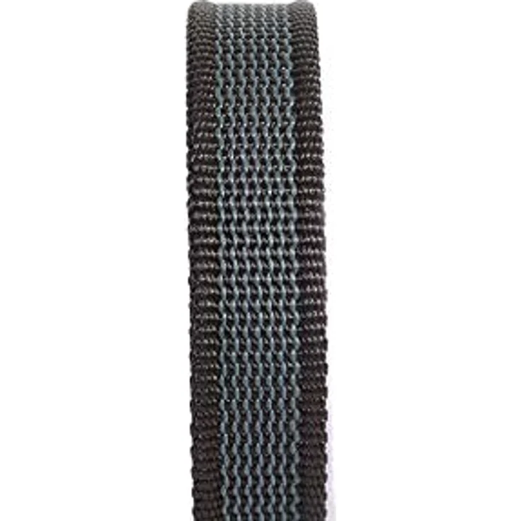 JULIUS K-9 IDC Color & Gray gumierte Leine, 20 mm x 2 m mit Schlaufe und D-Ring, strapazierfähig, Schwarz-Grau – Bild 3