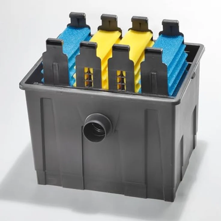 Esotec BioFilter ES350 Teichfilter Box, 4 Stufen Filtersystem bis 12000l, 8000l/h, inklusive Bio-Filterbälle und Zubehör – Bild 5