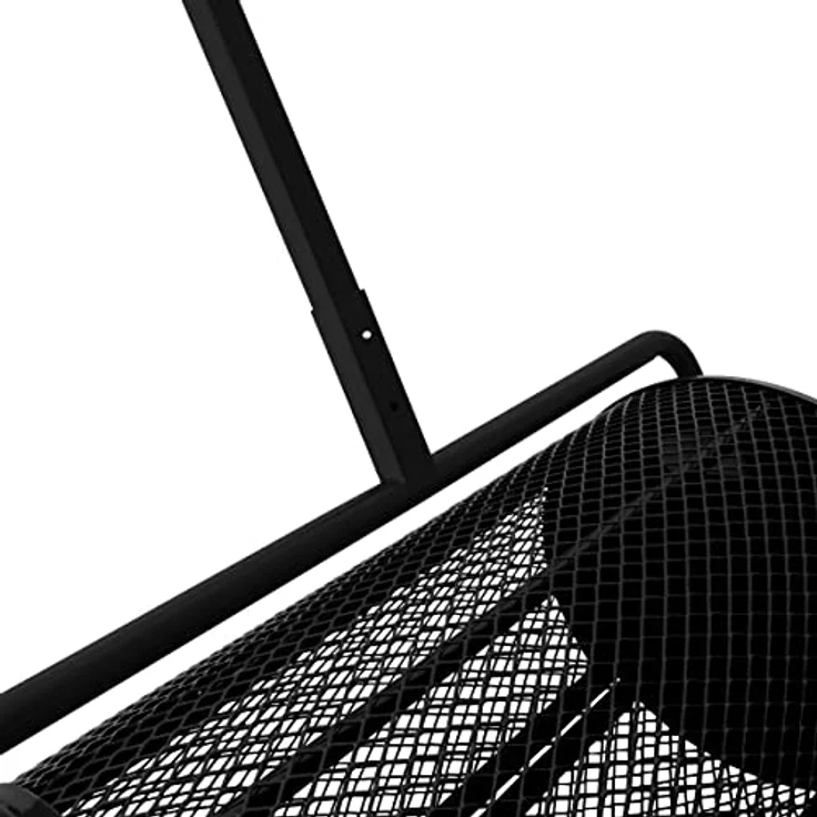 T-Mech 66cm Kompoststreuer Saatgutstreuer Schwarzer Torfmoosstreuer Gartenstreuer Düngerstreuer Roller mit T Griff Verlängerbarer Griff 80L Maschenkorb Leichtgewichtig GRATIS Handschuhe – Bild 5