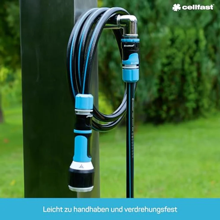 Cellfast Gartenschlauch Hobby, Formstabiler, Flexibel 6-lagiger Schlauch aus hochwertigem Doppelgeflecht mit Kreuz- und Trikotgewebe, 30 bar Berstdruck, 50m ,3-4 zoll – Bild 5
