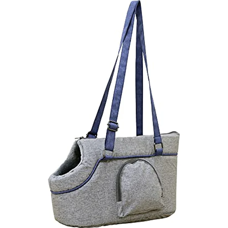 Tragetasche Marie, grau/blau 40x20x21cm – Bild 2