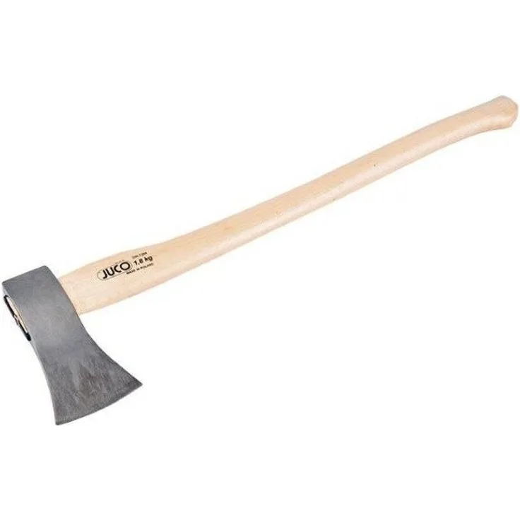 JUCO TRADITIONELLE KANADISCHE AXT, 1,8 kg Arbeitsgewicht, langlebiger Buchenholzstiel, 80 cm Gesamtlänge