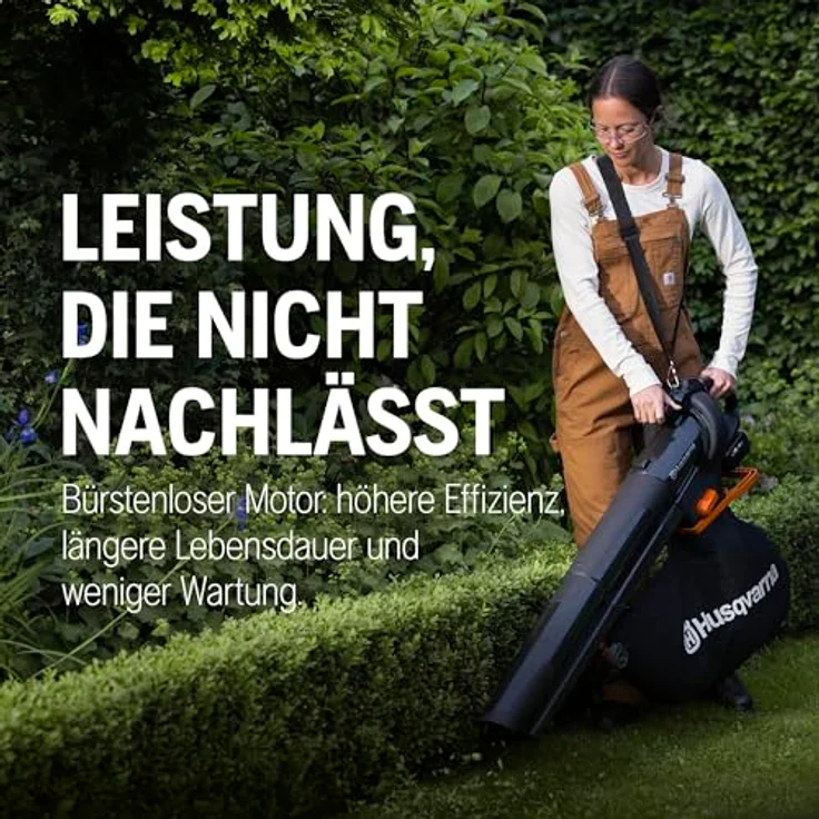 Husqvarna Aspire BVX-P4A, Akku-Laubbläser mit P4A 18-B72 Akku und P4A 18-C100 Ladegerät, bürstenloser Motor, stufenlose Geschwindigkeitsregelung, für kleinere Gärten – Bild 5