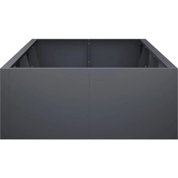 vidaXL Beetumrandung Stützmauer, 8-teilig, modulare Stahlkonstruktion, anthrazit, wetterbeständig, individuelle Anordnung 300 x 100 x 30 cm – Bild 8