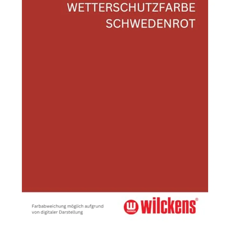 Wilckens Wetterschutzfarbe, Schwedenrot 2,5l Innen & Außenbereich – Bild 3
