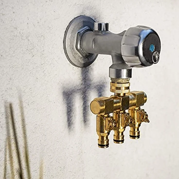  Wasserverteiler 3 Wege für 1-2' + 3-4' - Wasserhahnanschluss -Wasserhahnstecker - UPP – Bild 7