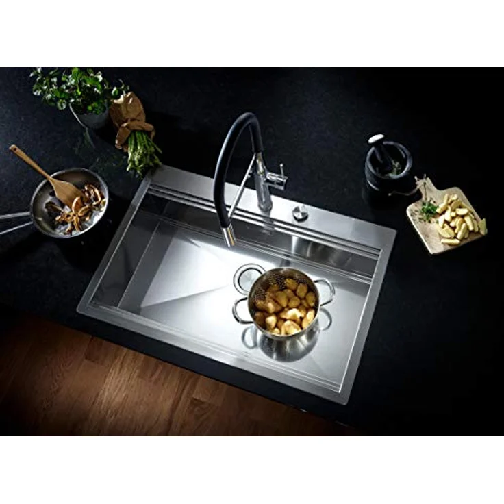 Grohe Essence Einhand Spültischbatterie mit Profibrause und Temperaturbegrenzer - Chrom – Bild 4