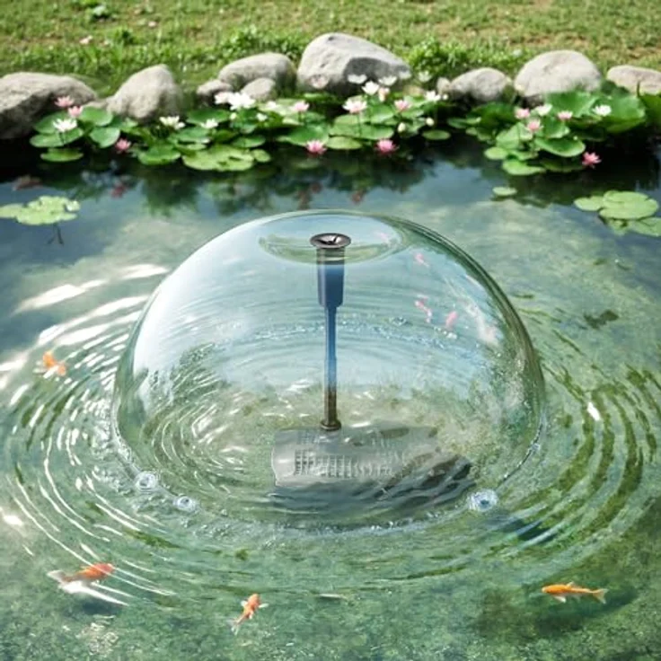 SunSun CUF-6000, 3in1 Teichfilter mit 2500 l/h Durchfluss, 9W UVC-Klärer, 3 Filterstufen und 3 Fontänenaufsätzen für Springbrunnen – Bild 2