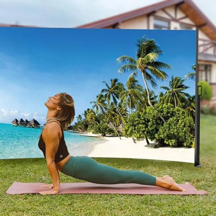 Westerholt Seitenmarkise ausziehbar rechts, 160 cm hoch, Seitenrollo mit Fotodruck Südsee – Bild 8