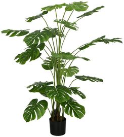 HOMCOM Kunstpflanze Monstera Deliciosa, 180 cm, 24 Zweige