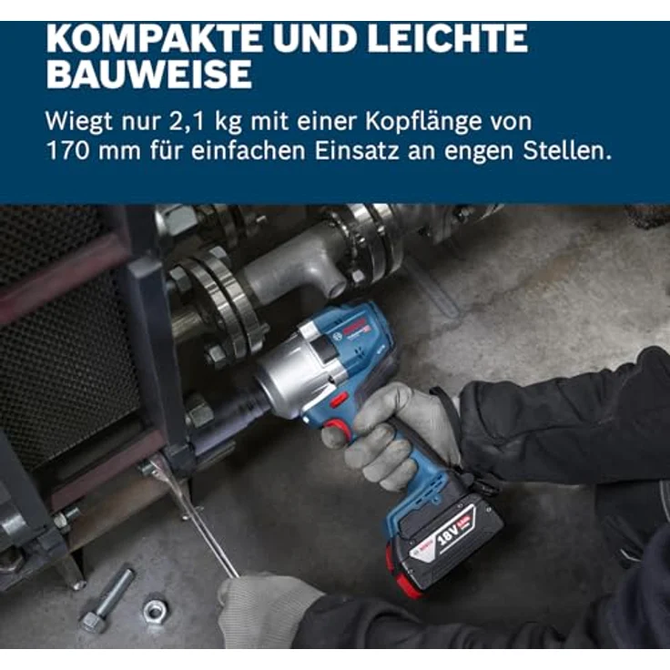 Bosch Professional GDS 18V-780, Akku Drehschlagschrauber mit 780 Nm Anziehmoment, kompakte Bauweise und L-BOXX – Bild 4