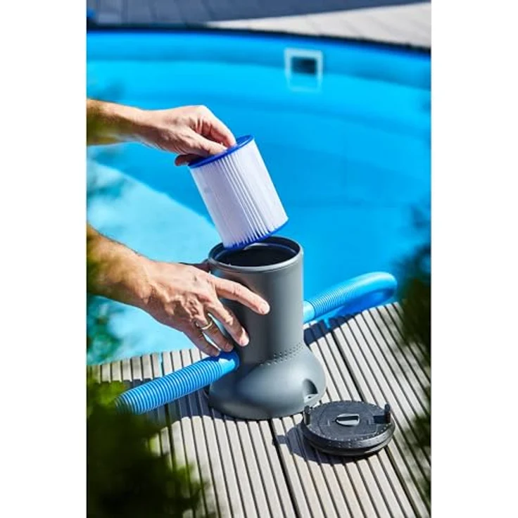 Summer Fun Solar Pool-Kartuschenfilter 1000 l/h, nachhaltige Filteranlage mit 30 W Solarmodul für Pools bis 5 m³ – Bild 6