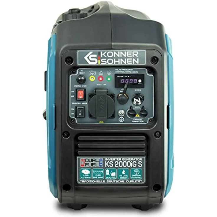 Könner & Söhnen KS 2000iGS Gas Benzin Stromaggregat 2000 Watt, leiser Betrieb, kompakte Bauweise, Notstrom – Bild 9