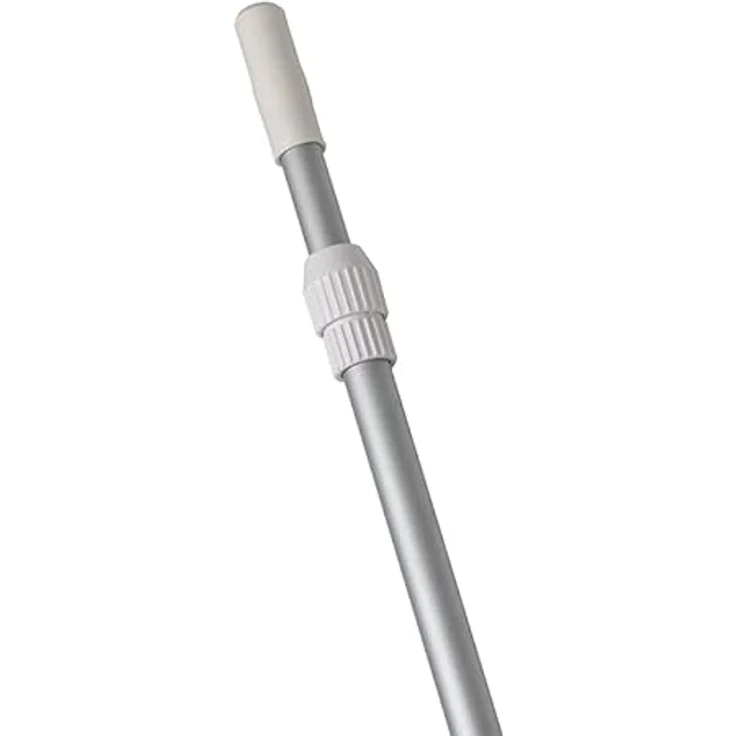 POWERHAUS24 Oberflächenkescher mit Ø 3 cm Alu-Teleskopstange bis 117 cm, blau, für Pool und Whirlpool, feinmaschiges Netz – Bild 4