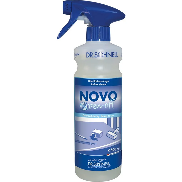 Dr. Schnell Novo Pen Off, 500ml Allzweckreiniger für wasser- und lösemittelbeständige Materialien, rückstandsfrei und ideal für Kopfpolsterreinigung