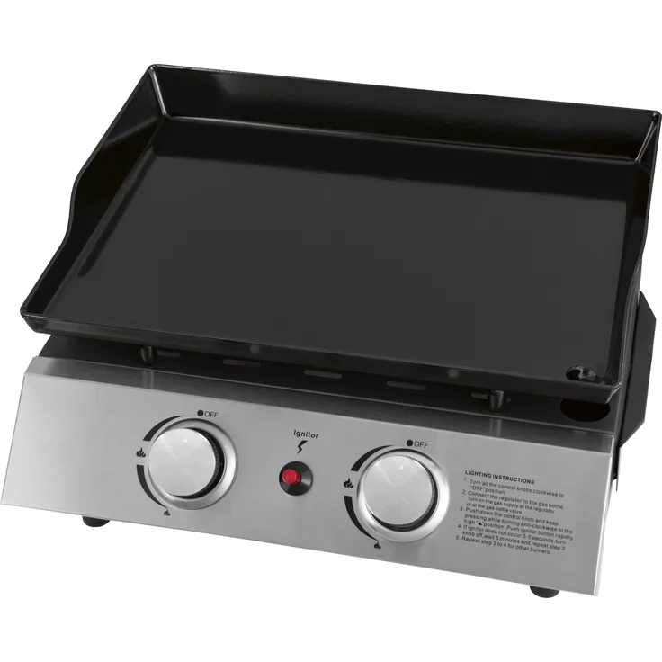 JUSTUS BBQ-Gas-Plancha Grilleau 2, 44 x 34 cm, mit 2 Grillzonen, je 2,5 kW