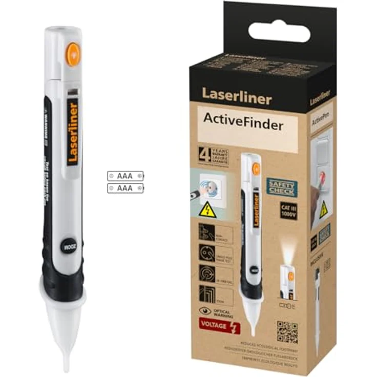 LASERLINER Spannungsprüfer Laserliner ActiveFinder Spannungsanzeiger, nachhaltige Konstruktion, LED-Signalisierung – Bild 3