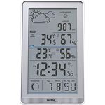 Funkwetterstation WS9218 inklusive Außensender TX106-TH, Innentemperatur, Außentemperatur, Luftfeuchte, Luftdruck, Vorhersage