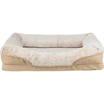 TRIXIE Tierbett Vital Bett Lino beige für Hunde, orthopädisch, Memory-Effekt, abnehmbarer Bezug