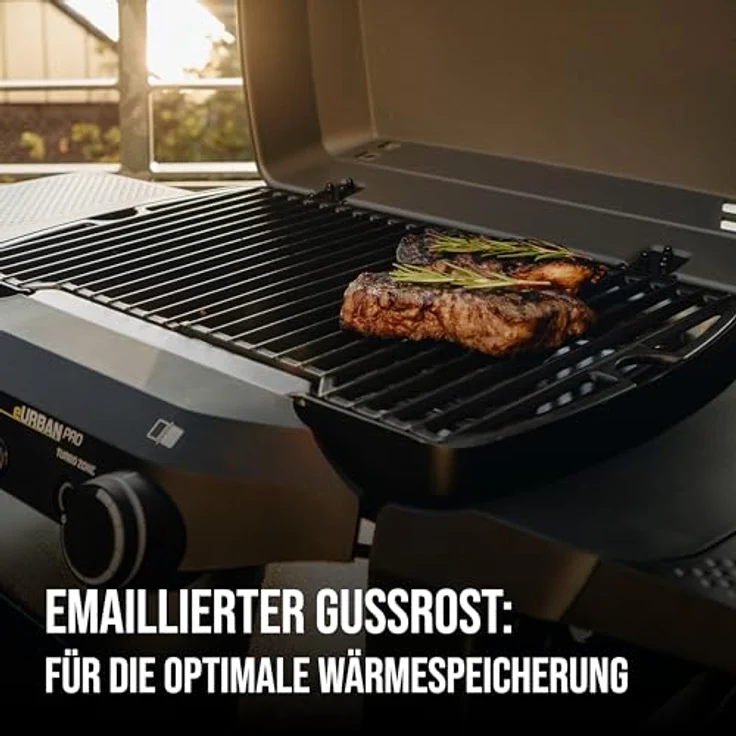 Enders eUrban Pro 2 Turbo Mobil, Elektrogrill mit 2,2 kW Leistung, emailliertem Gussrost und Trolley – Bild 6