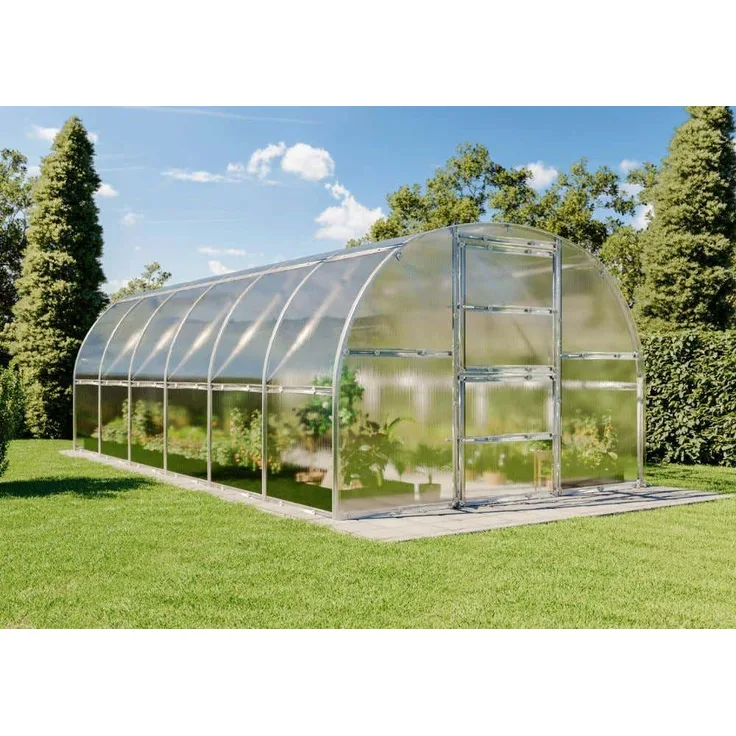 Terrando Gewächshaus Estragon, 4mm Polycarbonat, 3x6m, zweigeteilte Tür, verzinkte Stahlprofile - Preisvergleich