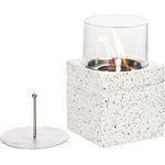 Outsunny Tischfeuer, Windlichter Tischkamin, Tragbare Bio-Tisch-Feuerstelle mit Brennkammern, Tisch Feuerschale für Indoor und Outdoor, MgO, Grau - Preisvergleich