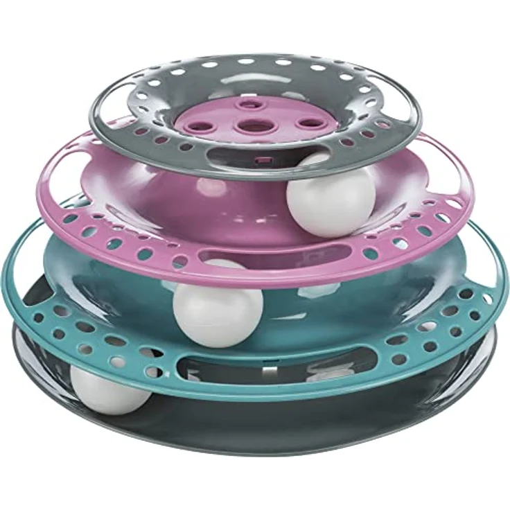 Trixie 41345 Spielturm Catch the Balls, Kunststoff, ø 25 × 13 cm – Bild 1