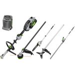 EGO Europe MHBC1204E Akku-Multifunktionswerkzeug Kit, inkl. 5,0-Ah-Akku und Schnellladegerät, mit Rasentrimmer-, Freischneider-, Heckenschneider- und Hochentaster-Aufsatz