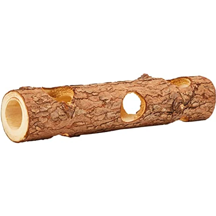 TRIXIE Natural Living Röhrentunnel, Rindenholz, ø 7 × 30 cm, 6131, 100% Naturmaterialien, ohne Harzkanäle – Bild 1