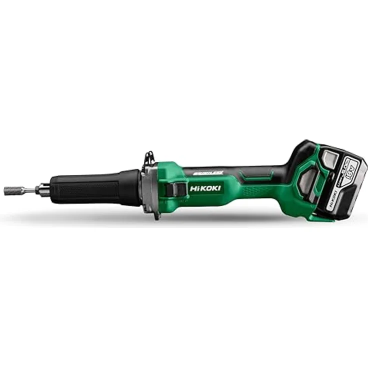 HiKOKI Akku Geradschleifer GP18DA, 18V (2x 5,0 Ah) Li-ion, Brushless Motor, Leerlaufdrehzahl: 7000-29000 min-1, Zubehör im Transportkoffer