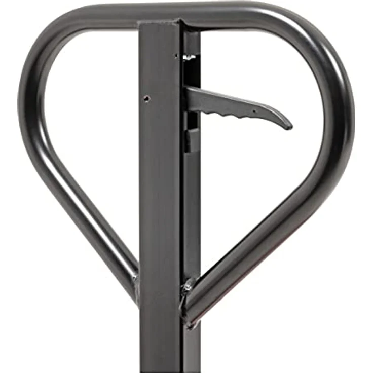 STIER Hubwagen, Gabelhubwagen mit 2500 kg Tragkraft, 800 mm Gabellänge, Nylon-Rollen, rot, wartungsfreie Handhydraulik, Lenkeinschlag 210° – Bild 2