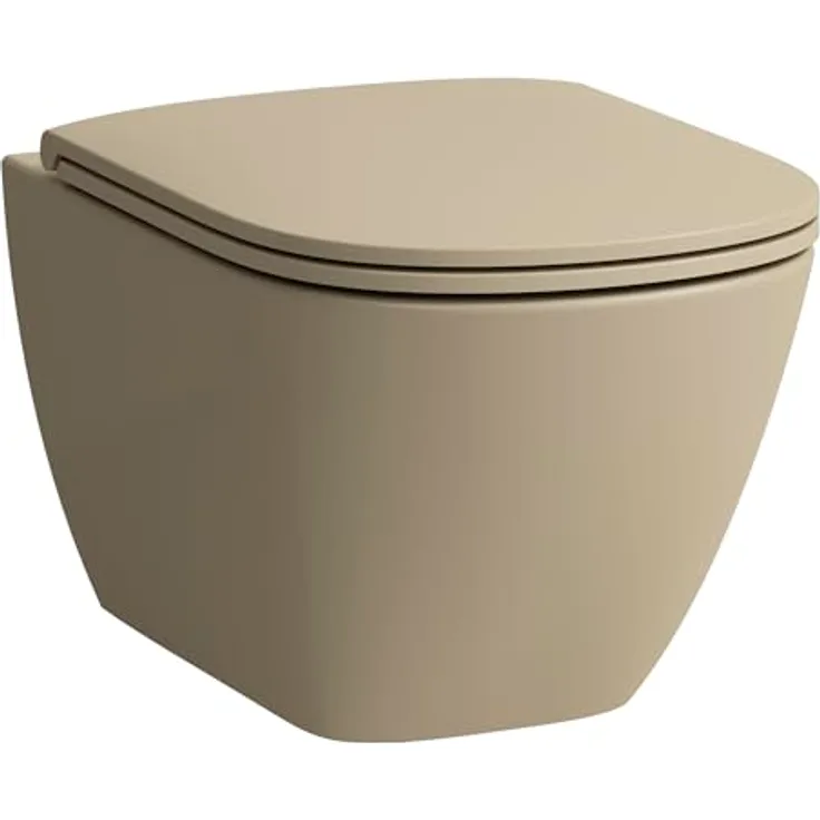 Laufen Toilette + Bidet, Wand-WC LUA tief 360x520mm verd. Befest bahamabeige, spülrandlos, 4,5 / 3 l Spülung, inkl. Montageset EasyFit H892827