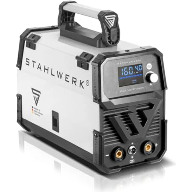STAHLWERK Fülldrahtschweißgerät FLUX 160 ST Digital mit 160 A, 40 - 160 A, Packung, synergischem Drahtvorschub, Lift TIG und MMA Funktion, in blau - Preisvergleich – Bild 3