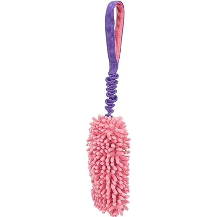 TRIXIE Outdoor-Spielzeug Bungee Dummy, Kuscheliges Hundespielzeug mit verschiedenen Texturen und Sounds – Bild 2
