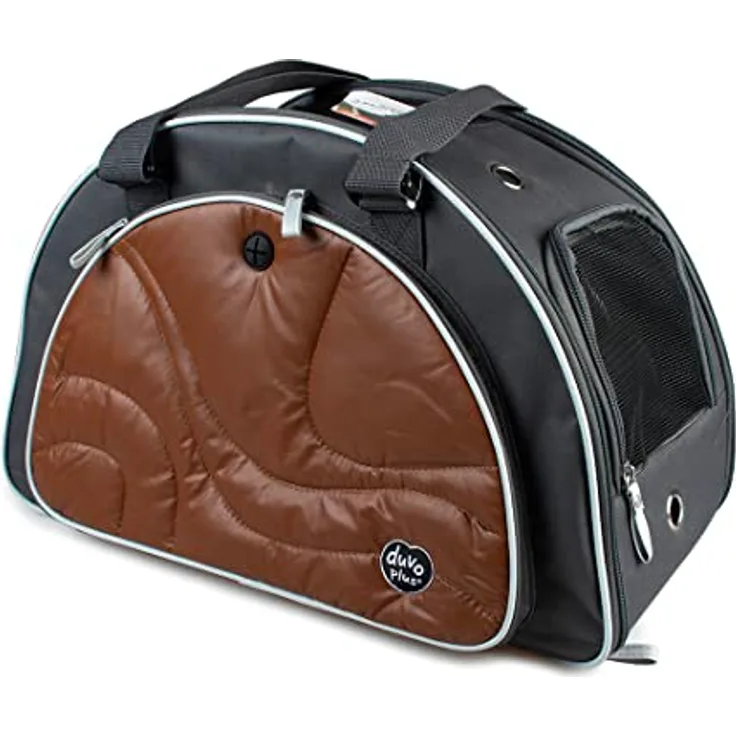 Duvoplus Handtasche Paris Comfy 50 x 22 x 32 cm, Karamell, wasserdicht, Aufbewahrungsfach, Befestigung für Halsband, abnehmbares Kissen, bis 7 kg
