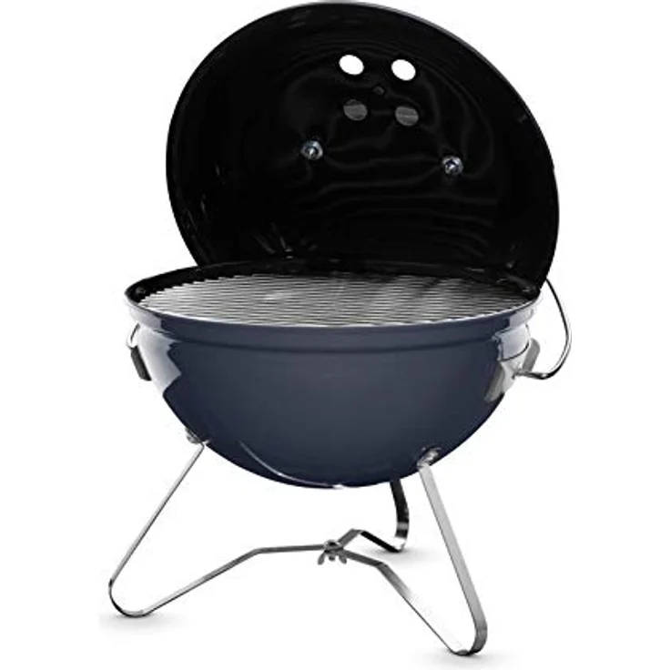 Weber 1126804 Smokey Joe Premium, Holzkohlegrill, 37 cm, slate blue, für unterwegs, tragbar – Bild 2