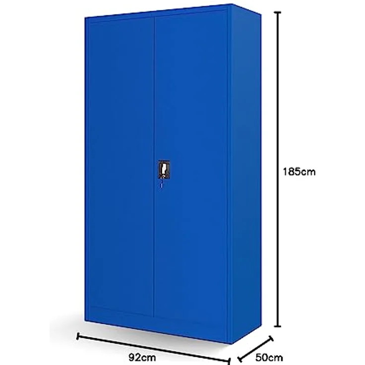 Jan Nowak Werkzeugschrank Bruno, Metall mit 5 Regalböden, 185 cm hoch, blau – Bild 2