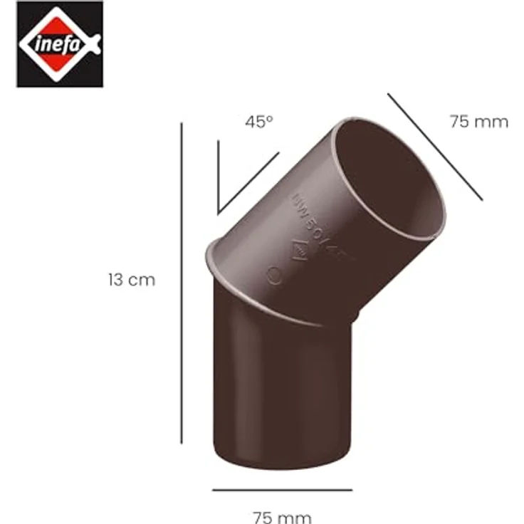 Protektor Rohrbogen PVC 45° DN75 Braun – Bild 8