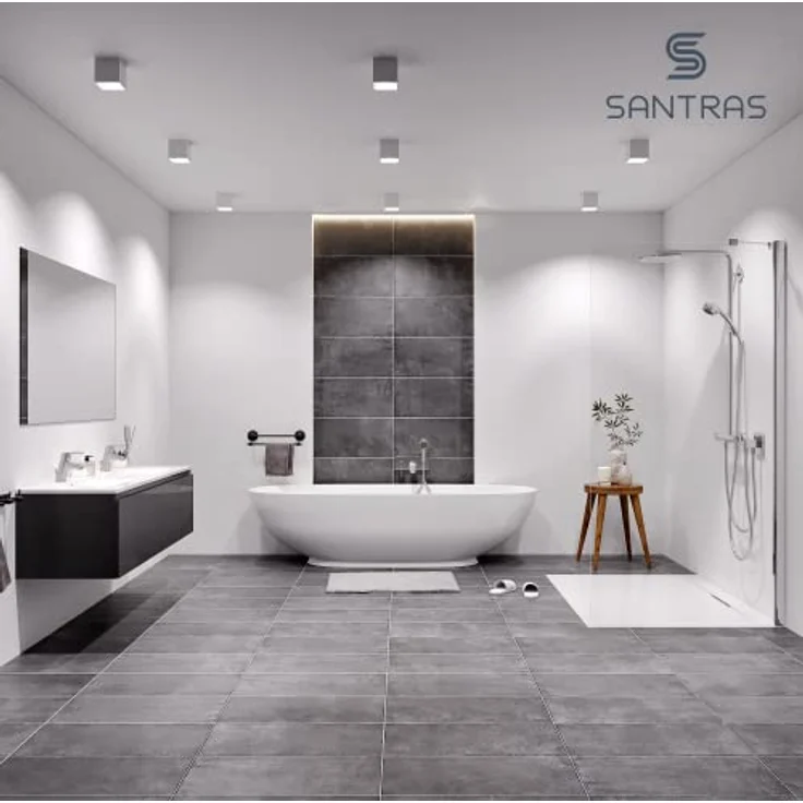 SANTRAS® Duschschlauch PREMIUM Chrom 0,50 m MADE IN GERMANY mit Wassersparer – Besonders flexibel und verdrehsicher mit DURCHFLUSSBEGRENZER – Brauseschlauch in Edelstahloptik aus Easy Clean Material – Bild 5