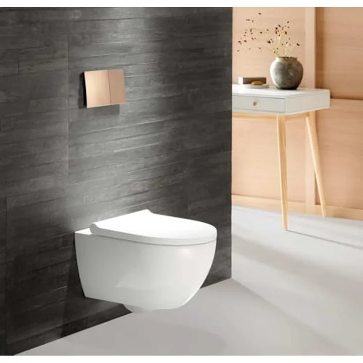 Geberit Acanto Set Wand-WC + Bidet, weiss KeraTect, Spülrandlos, TurboFlush-Spültechnik – Bild 9