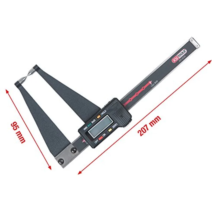 KSTOOLS Digital-Bremsscheiben-Messschieber 0-100 mm, rostfreier Stahl, LCD-Display, mit Hold-Taste und Reset-Funktion – Bild 3