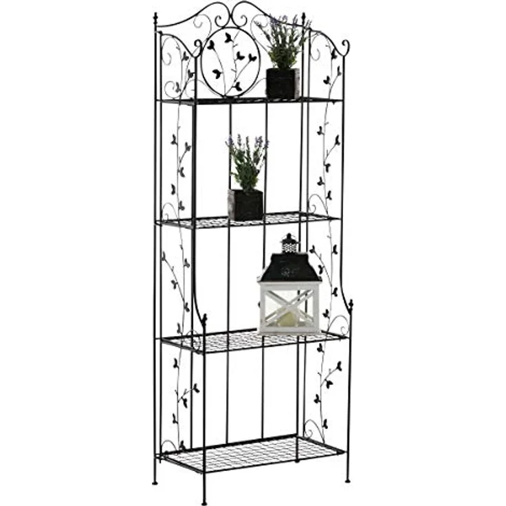 CLP Spalier Standregal Arona - Landhausstil, pulverbeschichtetes Eisen, 158 cm hoch – Bild 3